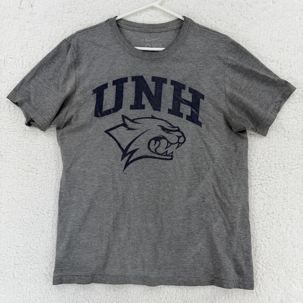 Nike New Hampshire Wildcats Soccer Shirt Mens Medium Gray UNH NCAA Dri Fit